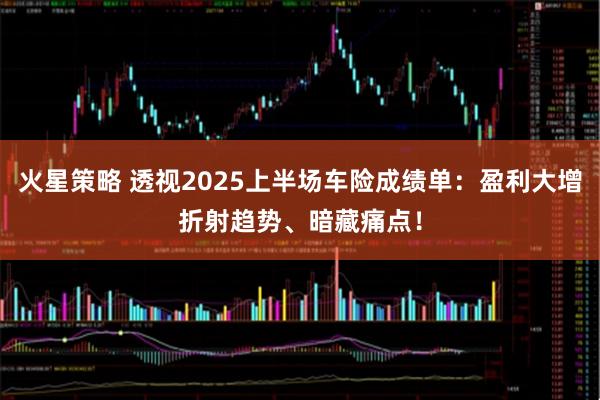 火星策略 透视2025上半场车险成绩单：盈利大增折射趋势、暗藏痛点！