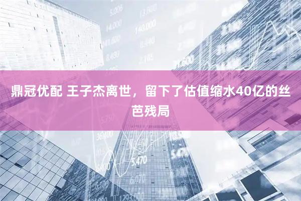 鼎冠优配 王子杰离世，留下了估值缩水40亿的丝芭残局